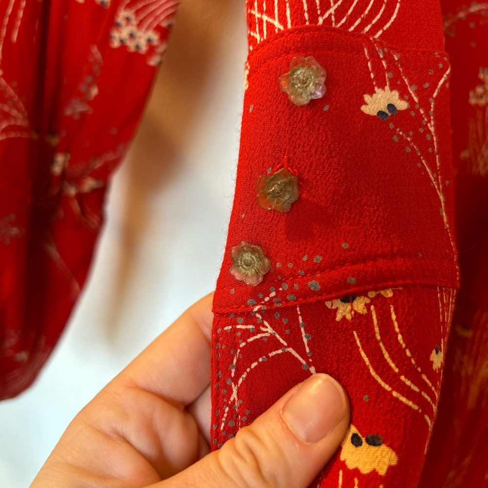 Red Dropped-Waist Short Collette Dress - Picture 2 of 13
